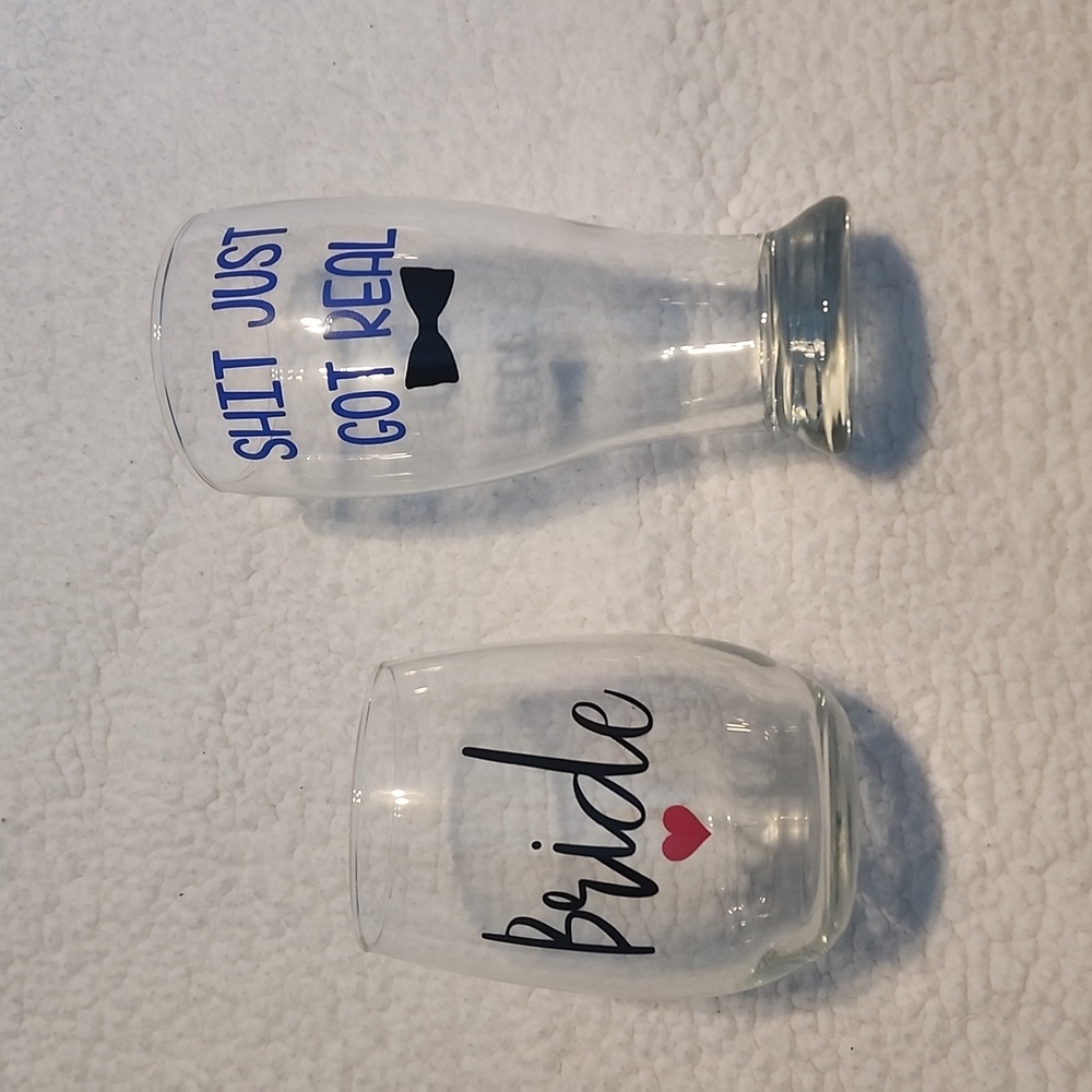 Engagement/Wedding glassware gift